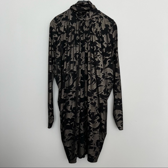 ALICE by TEMPERLEY Metallic Atlas Longsleeve Turtleneck Dress - Picture 8 of 10